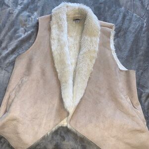 DKNY fake faux fur overall west